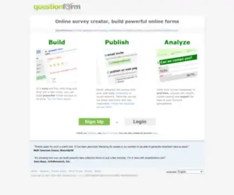 Questionform.com(questionform) Screenshot