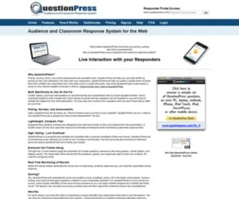 Questionpress.com(Audience Classroom Response System) Screenshot