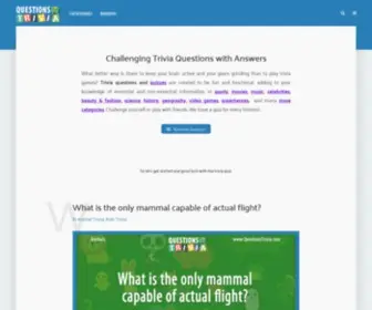 Questionstrivia.com(Challenging Trivia Questions With Answers) Screenshot