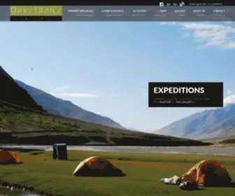 Questrails.com(Adventure travel company) Screenshot