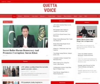 Quettavoice.com(Quetta Voice Balochistan Breaking News English Technology) Screenshot