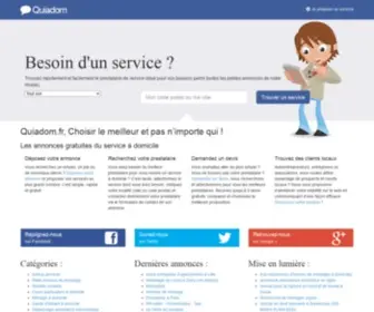 Quiadom.fr(Annonces Gratuites du Service à Domicile) Screenshot