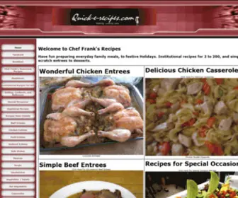 Quick-E-Recipes.com(Chef Frank's Every Day Family Meals and Cherry Honey) Screenshot