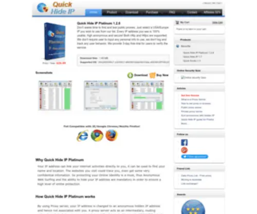 Quick-Hide-IP.com(Quick Hide IP) Screenshot
