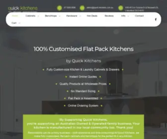 Quick-Kitchens.com.au(Flat Pack Kitchens & Cabinets Online) Screenshot