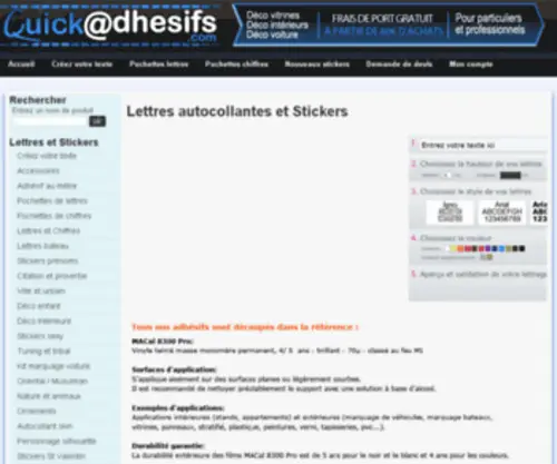 Quickadhesifs.com(Registrant WHOIS contact information verification) Screenshot