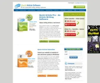 Quickarticlepro.com(Article Writing Software) Screenshot