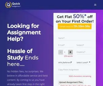 Quickassignmenthelp.com(Get FREE Help With Assignments by Our Experts writers) Screenshot