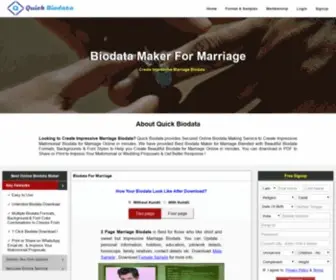 Quickbiodata.com(Biodata Maker For Marriage) Screenshot