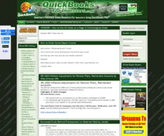 Quickbooksforinvestors.com(For Real Estate Investors) Screenshot