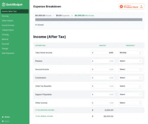 Quickbudget.xyz(Quickbudget) Screenshot