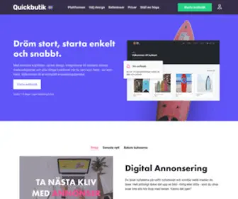 Quickbutik.com(Starta webbutik) Screenshot