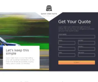 Quickcashauto.com(Fast Cash for Cars) Screenshot