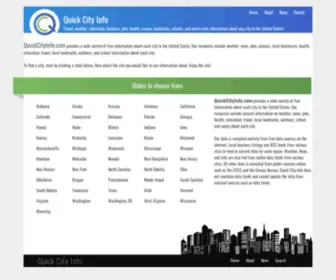 Quickcityinfo.com(City Information including weather) Screenshot