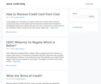 Quickcreditblog.in(Home) Screenshot