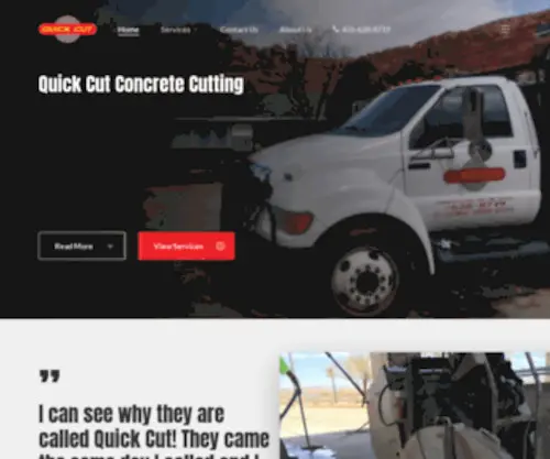 Quickcutconcretecutting.com(Concrete Cutting) Screenshot