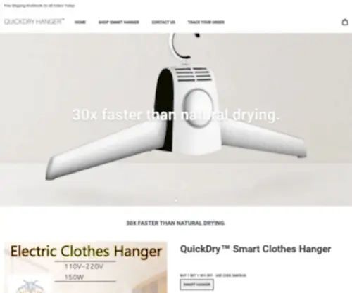 Quickdryhanger.com(Dry Your Clothes In A Flash) Screenshot