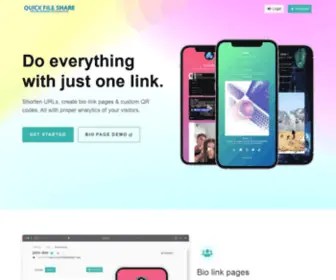 Quickfileshare.org(Multiple Bio Links for Instagram) Screenshot
