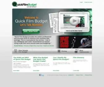 Quickfilmbudget.com(Quick Film Budget) Screenshot