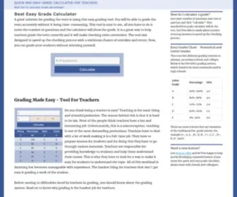 Quickgradecalculator.com(Quick and Easy Grade Calculator) Screenshot