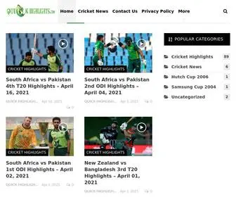 Quickhighlights.com(Cricket Highlights) Screenshot