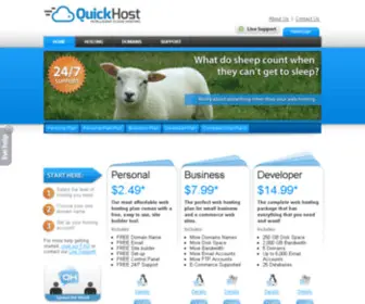 Quickhost.com(Web hosting provider of affordable) Screenshot