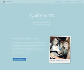 Quickhunts.com(Scavenger hunt lists and ideas) Screenshot