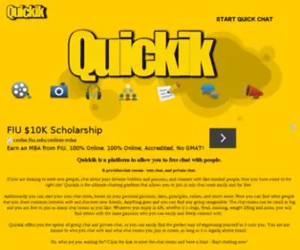 Quickik.com(Great Chat Rooms Aroung The World) Screenshot