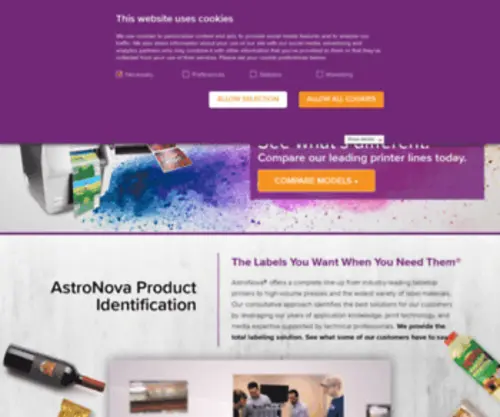 Quicklabel.co.uk(AstroNova Product Identification) Screenshot