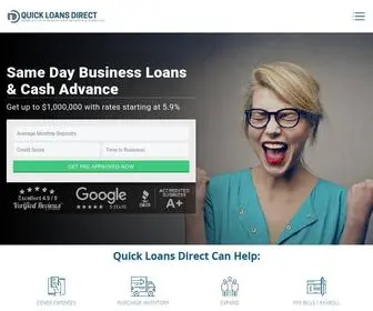 Quickloansdirect.com(Fast, Same-Day Business Loans & Working Capital) Screenshot