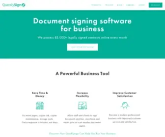 Quicklysign.com(Digital signatures) Screenshot