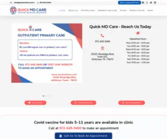 Quickmdcare.com(Best Medical Clinic in Mckinney) Screenshot