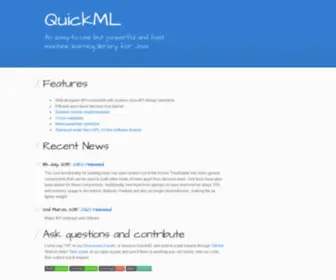 Quickml.org(An easy) Screenshot