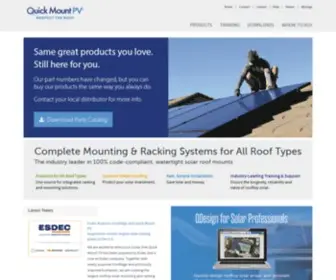 Quickmountpv.com(The components that make up an IronRidge solar racking system) Screenshot