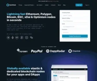 Quicknode.com(The Blockchain Development Platform) Screenshot