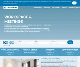 Quickoffice.se(Kontorshotell med kontorslokaler och kontorsplats i Stockholm) Screenshot