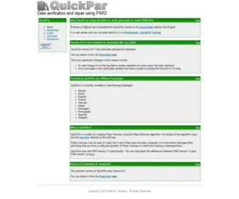 Quickpar.org.uk(QuickPar for Windows) Screenshot