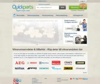 Quickparts.se(Vitvarureservdelar & tillbehör) Screenshot