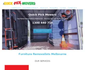 Quickpickmovers.com.au(Removalists Melbourne) Screenshot