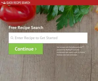 Quickrecipesearch.net(Search Thousands of Recipes) Screenshot