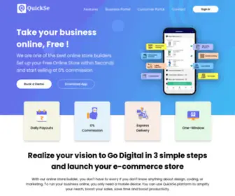Quickse.in(Build a free online store on quickse app within a few Seconds) Screenshot