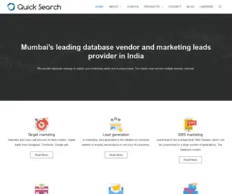 Quicksearchs.in(Database company) Screenshot