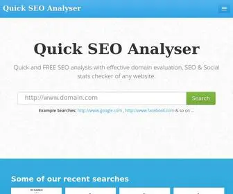 Quickseoanalyser.com(Quick SEO Analyser) Screenshot