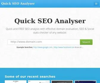 Quickseoanalyze.com(Quick SEO Analyser) Screenshot