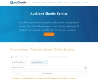 Quickshuttle.co.nz(Auckland Airport Shuttles) Screenshot