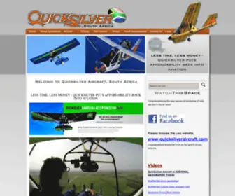 Quicksilveraircraft.co.za(Ultralight Aircraft) Screenshot