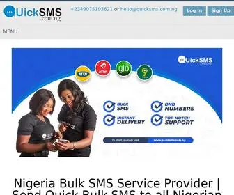 Quicksms.com.ng(Bulk SMS Service Provider in Nigeria) Screenshot