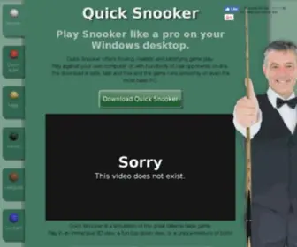 Quicksnooker.com(Snooker game) Screenshot