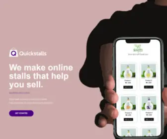 Quickstalls.com(Online shopping websites that help you sell) Screenshot
