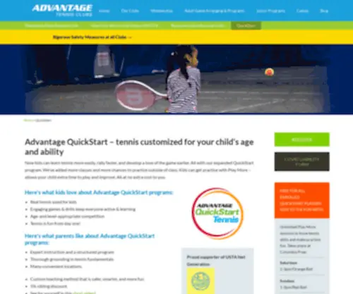 Quickstartny.com(QuickStart Tennis in NYC) Screenshot